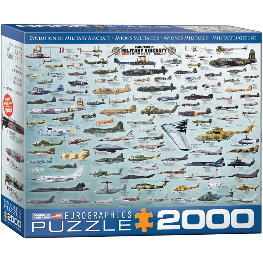Evolution of Military Aircraft Puzzle - 2000 Pieces
